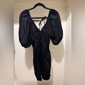 Fit and Flare Puff Sleeve Dress